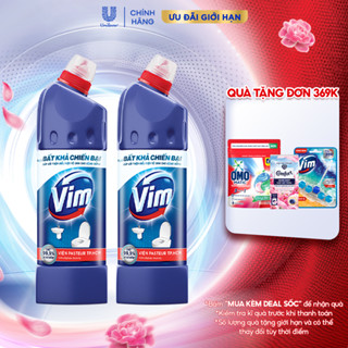 Combo 2 Nước Tẩy Bồn Cầu Vim Diệt Khuẩn (880ml/chai) - Xanh Biển