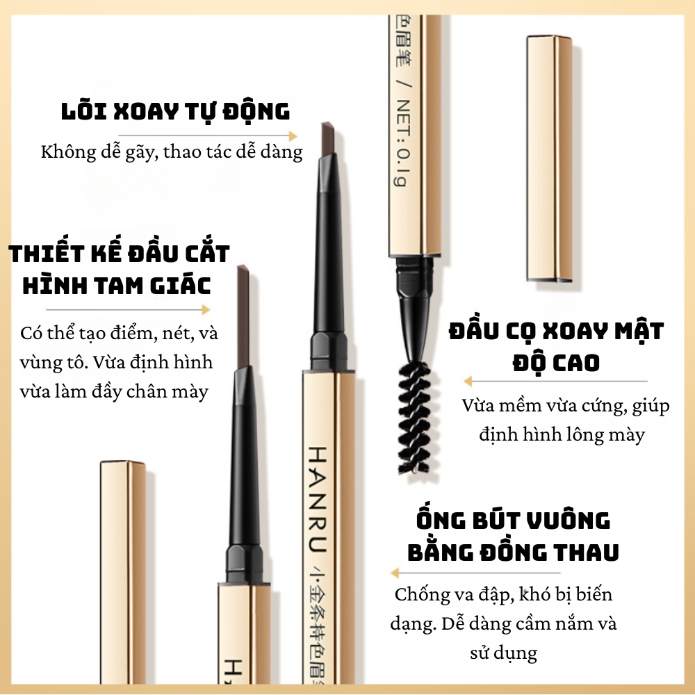 Ảnh 7 của Bút chì kẻ mày BEABIAI dạng xé, dạng vặn - chống nước, chống mồ hôi, lâu trôi, không phai màu
