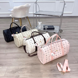 Túi du lịch, túi trống size 50 chất da pu in hình mèo cute đáng yêu (tặng kèm móc treo)