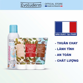 COMBO Xịt khoáng cấp ẩm Evoluderm 150ml và Kem dưỡng da tay Evoluderm 50ml