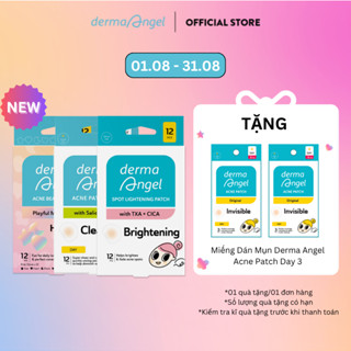 Combo 3 Miếng Dán Mụn Derma Angel Beauty Patch 12 - Perfect Coverage + Salicylic Acid Day 12 + Spot Lightening 12