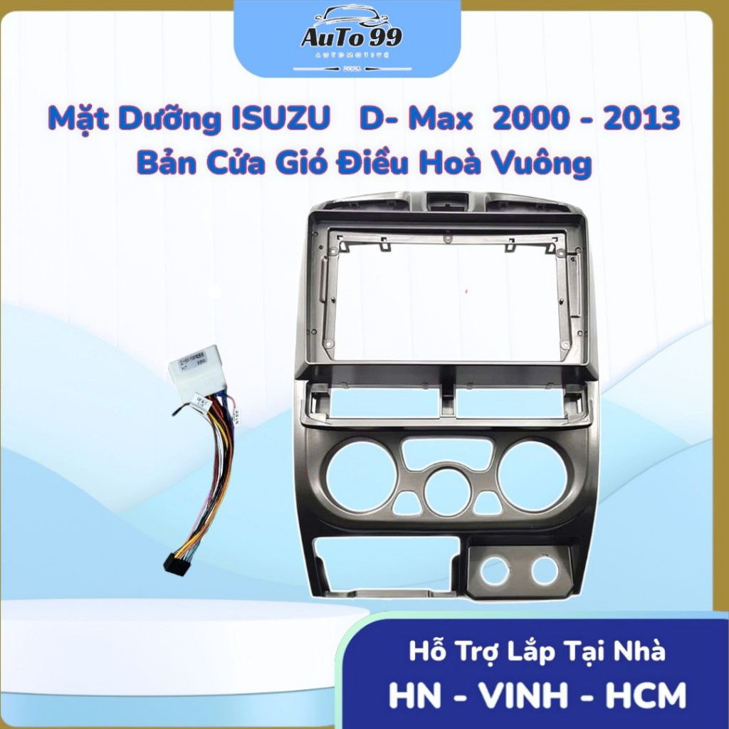 Mặt dưỡng màn android ISUZU D-MAX và Mu-X đời từ 2000 - 2025 + kèm giắc nguồn zin