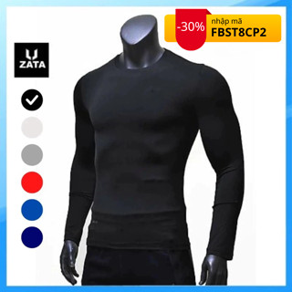 Áo Giữ Nhiệt Nam 💎FREESHIP💎 Áo Dài Tay Nam Body Bóng Đá Co Dãn 2 Chiều Zata Vn - ABD