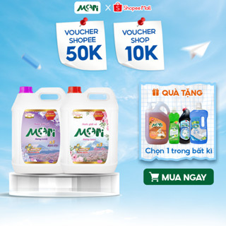 Can Nước giặt xả quần áo / vải thơm lâu tiết kiệm Mori 10kg & 4.8kg & 1kg Lovely, Sugi, Luxor cho máy giặt