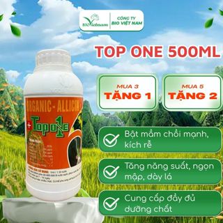  Phân Bón Hữu Cơ Sinh Học TOP ONE ORGANIC ALLICIN 500ml - Phân Bón Lá Bật Chồi Mạnh Ngọn Mập Lá Dày 