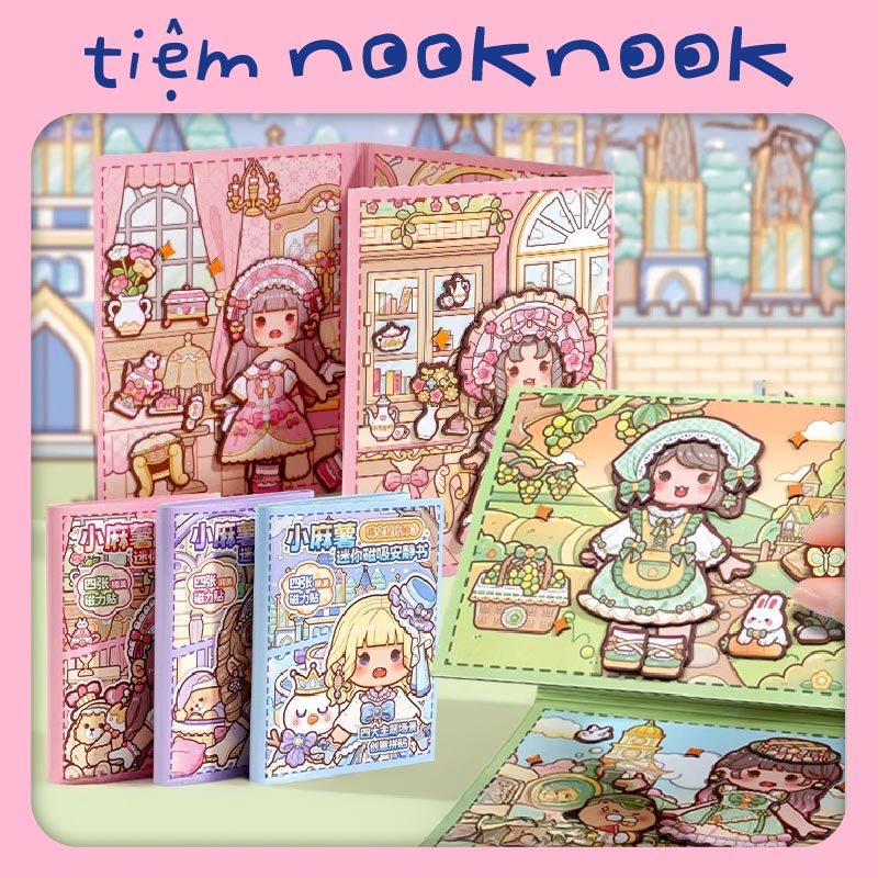 NAM CHÂM TỪ TÍNH MINI thay đồ, phối quần áo búp bê, công chúa phiên bản nhỏ, bỏ túi siêu tiện lợi, dễ thương