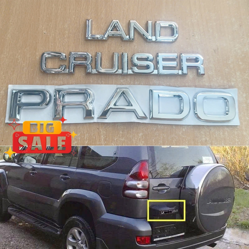 Bộ Chữ Nổi  Land Cruiser Prado Dán Sau Xe Toyota Prado 2003 2004 2005 2006 2007 2008 2009 - Prado