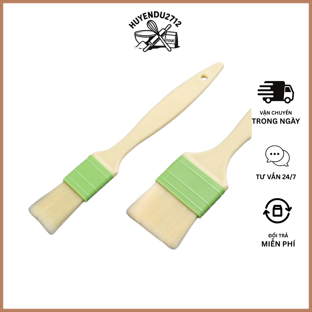 Chổi quét bánh lông mịn quét mặt bánh, chổi phết Quét Dầu Lông Cước-Cọ Quét Dầu 3-5cm