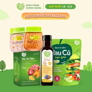 [DATE 31-60 NGÀY] Dầu ăn dặm cho bé, bánh ăn dặm, sữa chua sấy,  bột ăn dặm, Bột làm bánh Mămmy cho bé 6 tháng
