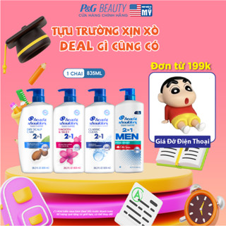 Dầu Gội Và Xả 2in1 Sạch Gàu HEAD & SHOULDERS Mỹ Sạch Sâu/ Dành Cho Da Đầu Khô/ Suôn Mượt/ Hương Nước Hoa - Chai 835ML