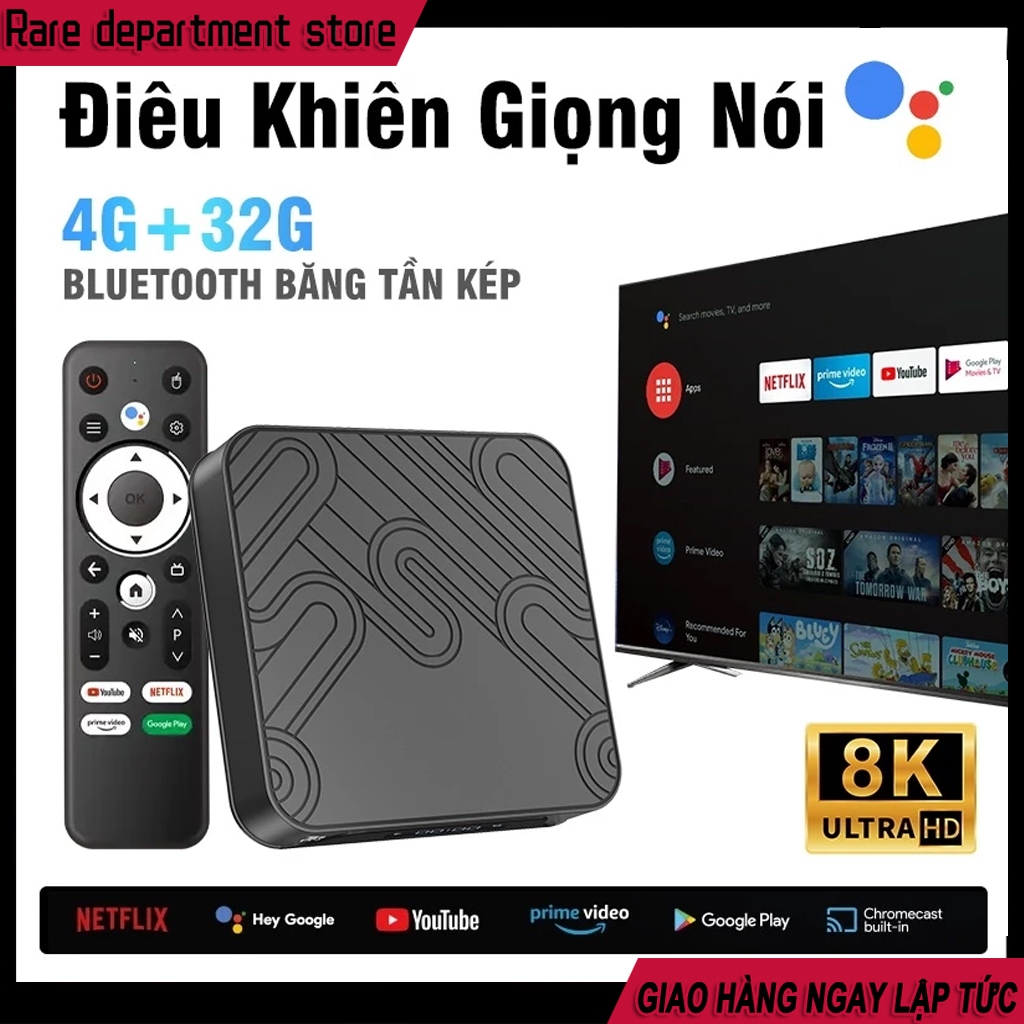 Box TiVi Android Z8 Pro Có Điều Khiển Bằng Giọng Nói - Chạy Android 12 - Chất Lượng Hình Ảnh Sắc Nét