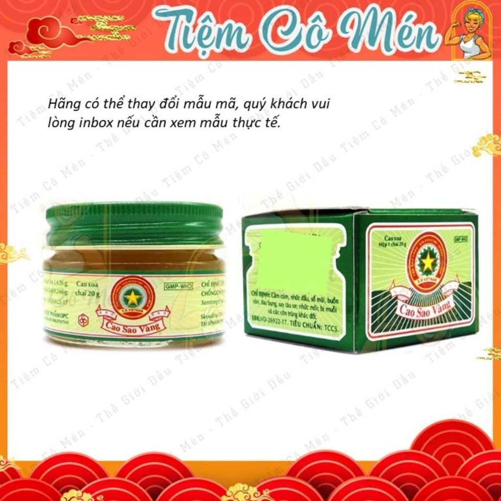 Cao Sao Vàng (Dầu Cù Là) Dược TW3 - 20gr