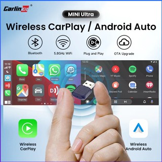  Carlinkit Mini Ultra - Bộ chuyển đổi Apple Carplay Android Auto có dây thành không dây 