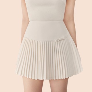  Chân váy xếp ly phối nơ cạp rộng chân váy ngắn xoè tiểu thư T-MIA CV-N46 