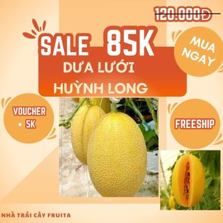 [Hỏa tốc HCM] Dưa lưới Huỳnh Long, Ngọt, Giòn mát [1 trái 1.5-2.4kg]