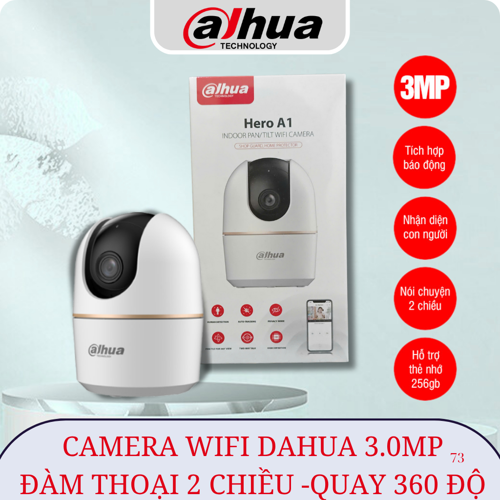 Camera Wifi quay quét trong nhà Hero A1 3MP DAHUA DH-IPC-H3AE