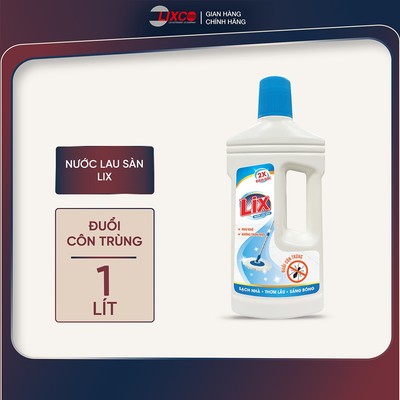 Nước lau sàn LIX đuổi côn trùng Chai 1L LD115 nước lau sàn sạch nhà thơm lâu sáng bóng an toàn ngát hương thơm