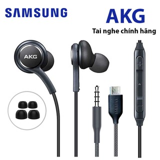  Tai nghe Samsung AKG chính hãng Tai nghe Type C và Jack 3.5 dài 1,2m màu đen có micro gọi điện THE RED PHONE 