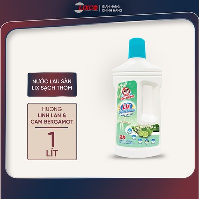 Nước lau sàn LIX sạch thơm hương Linh Lan và cam Bergamot 1lít 18001 Lixco Việt Nam