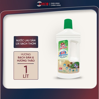 Nước lau sàn Lix sạch thơm hương bạch đàn và hương thảo cho nền nhà sạch thơm sáng bóng 1L/CH12 18101