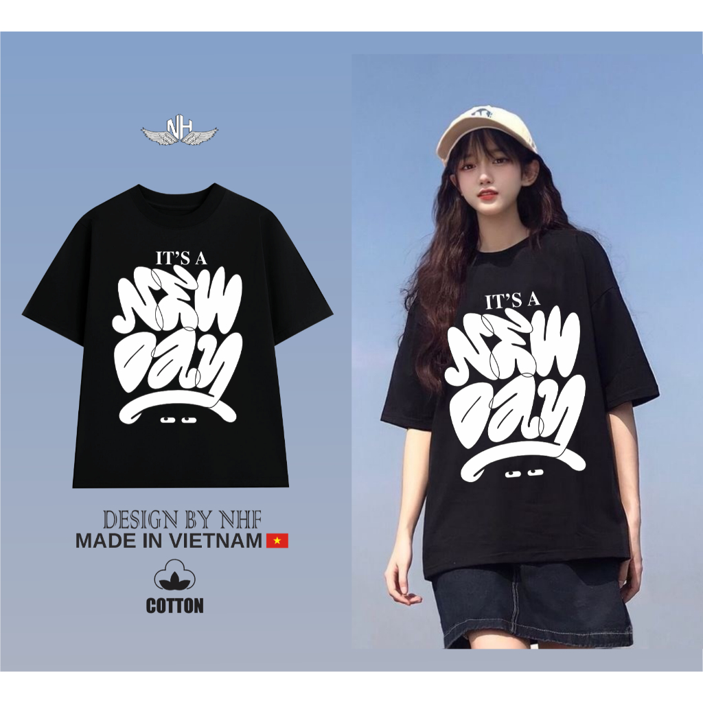 Áo Thun form rộng " NewDay " cotton giữ form & thấm hút
