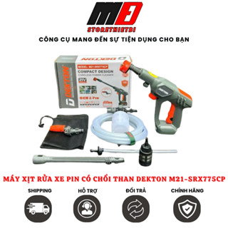 Máy Xịt Rửa Xe Dùng Pin 21V Nhỏ Gọn DEKTON M21-SRX775CP Lưu Ý Có 2 Phân Loại Kèm Bộ Xịt Điều Hòa