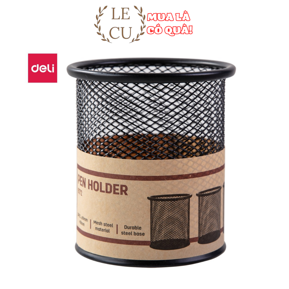 Cốc cắm bút Deli, Đen - 1 chiếc - E9172