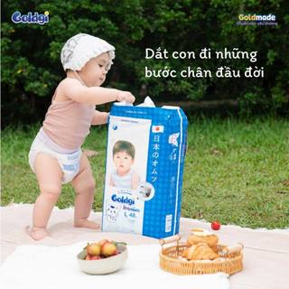 Bỉm Dán GOLDGI Size M ( 66 Miếng 6-11kg ) cao cấp bản Premium 2025