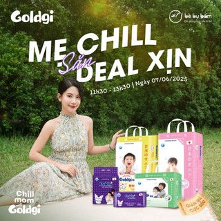 Bỉm Dán GOLDGI Size M ( 66 Miếng 6-11kg ) cao cấp bản Premium 2025