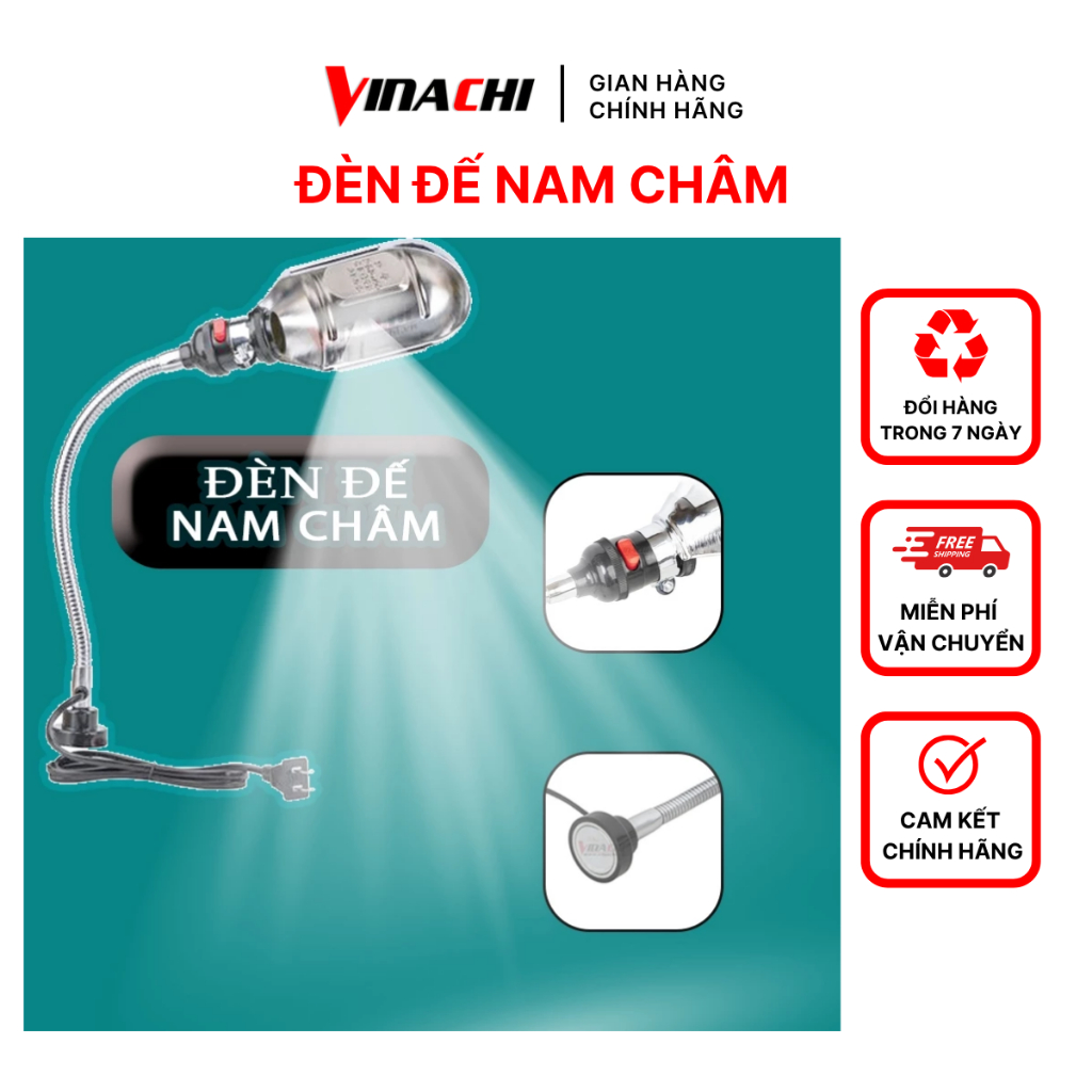 Đèn Bàn, Đèn Đế Nam Châm Tiện Dụng