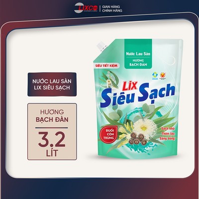 Nước lau sàn siêu sạch hương bạch đàn, sạch nhà, thơm lâu đuổi côn trùng, phù hợp với mọi loại sàn nhà Lixco Việt Nam