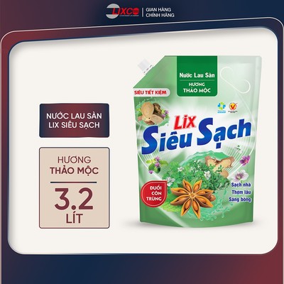 Nước lau sàn siêu sạch hương thảo mộc, nhà sáng bóng, thơm lâu , sử dụng phù hợp với mọi loại sàn nhà Lixco Việt Nam