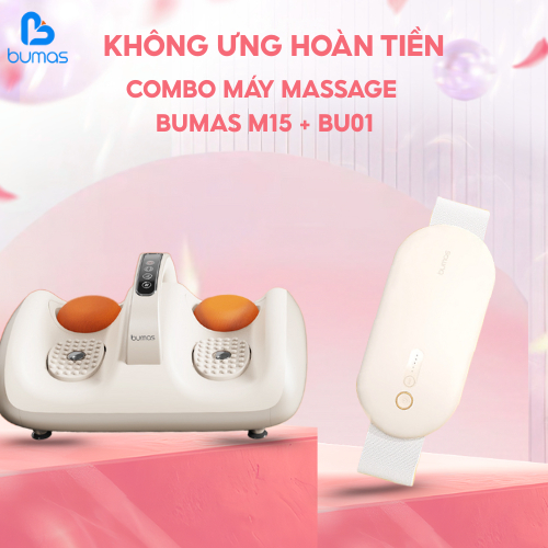 Combo Máy Massage Giảm Đau Bụng Kinh Nguyệt BU01 Và Máy Massage Bàn Chân BUMAS M15