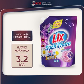 Nước giặt Lix sạch thơm hương ngàn hoa TÚI sạch nhanh vết bẩn N7409 và N7402 thơm hơn và lưu hương hơn - Lixco Việt Nam