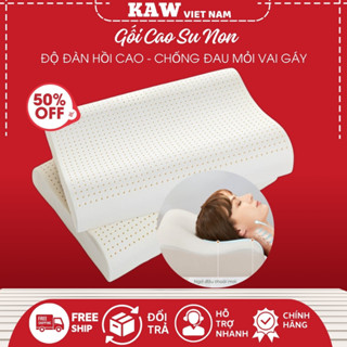 Gối Cao Su KAW Chống Đau Mỏi Vai Gáy, Chống Ngáy, Cao Su Nguyên Chất - Nâng Cấp Chất Lượng Giấc Ngủ