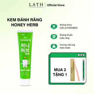 Kem đánh răng trắng răng Lath Beauty Hàn Quốc Honey Herb giảm chảy máu chân răng ngăn ngừa viêm răng, trắng răng 150g