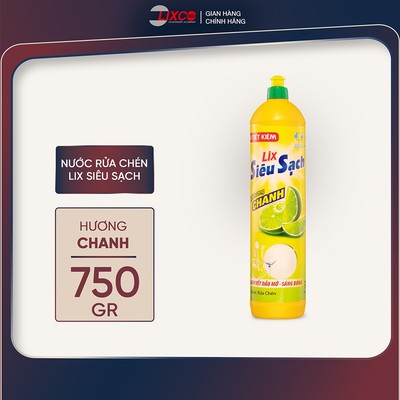 Nước rửa chén siêu sạch chanh 750gr NS758 sạch bóng viết dầu mỡ hương chanh thơm mát - Lixco Vietnam