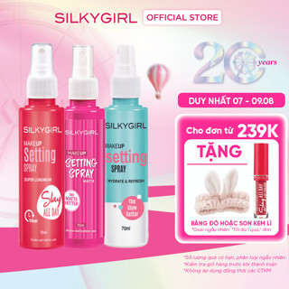 Xịt Giữ Lớp Trang Điểm Silkygirl Makeup Setting Spray Khoá Nền Giúp Giữ Lớp Makeup Lâu Trôi - Super Longwear 70ml