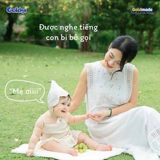 Bỉm Dán GOLDGI Size M ( 66 Miếng 6-11kg ) cao cấp bản Premium 2025