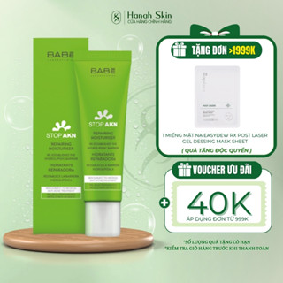 Kem dưỡng ẩm phục hồi cho da mụn và nhạy cảm BABE LABORATORIOS STOP AKN Repairing Moisturiser 50ml