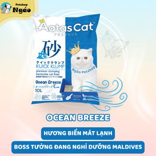 Cát đất sét  Aatas 10L - Cát đất sét Mèo đất sét Bentonite tự nhiên __ ĐẤT SÉT