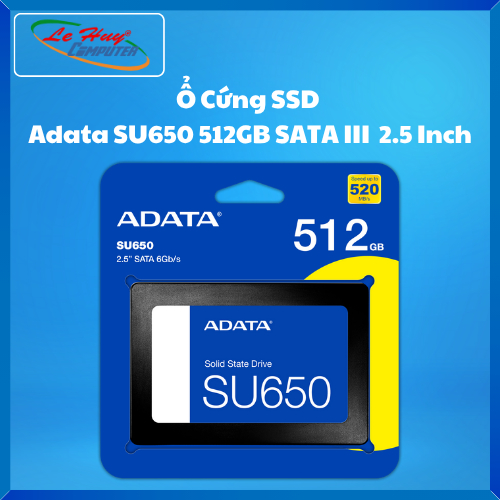 [Mã 99ELHA giảm 7% đơn 300K] Ổ cứng SSD ADATA SU650 512GB 2.5inch SATA III