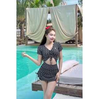 Set váy rút 2 bên tay ngắn