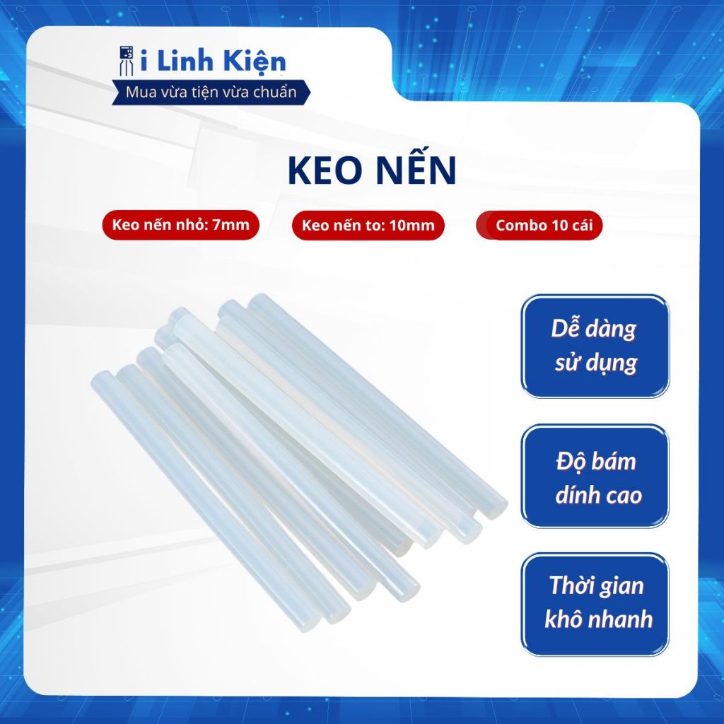 Keo nến nhỏ to 7mm 10mm combo 10 cái chất lượng tốt