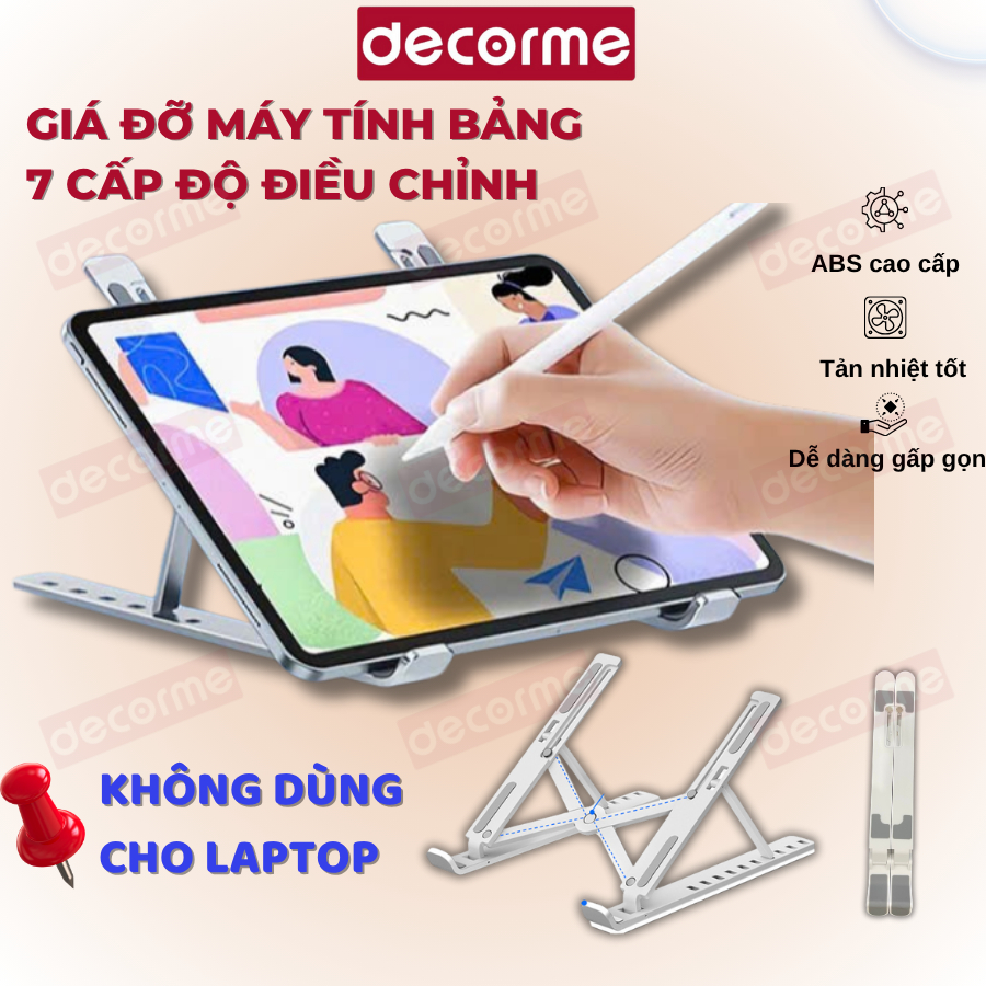 (KHÔNG DÙNG CHO LAPTOP) Giá đỡ máy tính bảng, ipad để bàn, đế tản nhiệt giá đỡ gấp gọn giá đọc sách cho học sinh