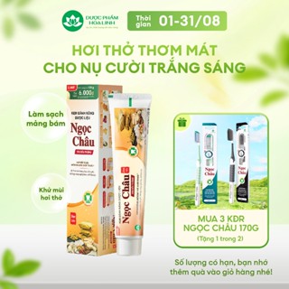 Bộ 3 tuýp Kem đánh răng dược liệu Ngọc Châu Truyền thống 170g