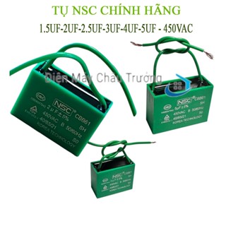 Combo 5 Tụ vuông xanh NSC 2uf,2.5uf,3uf,4uf,5uf,1.5uf chính hãng NSC - Tụ quạt NSC chính hãng