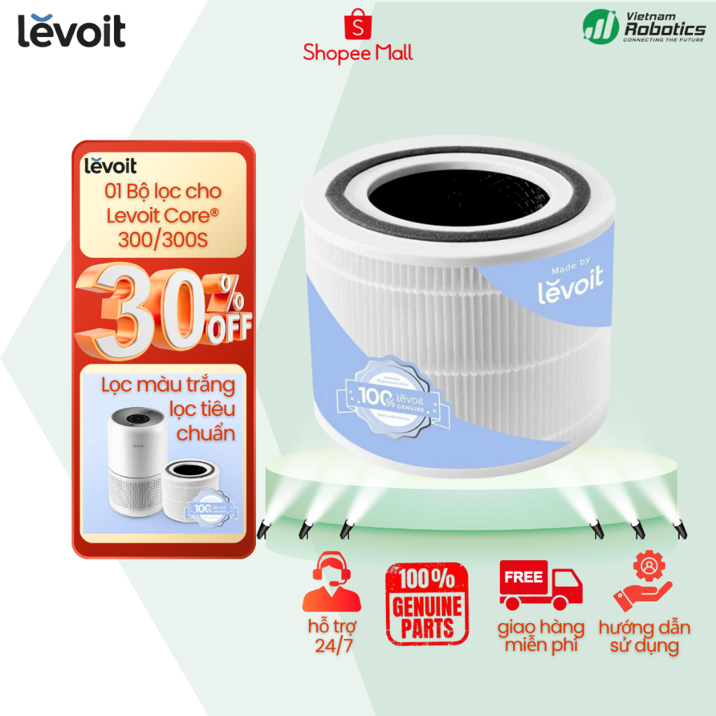 Bộ lọc không khí Levoit Core® 300/300S/P350 - Lọc trắng đa năng - hepa H13, hàng chính hãng levoit, 
