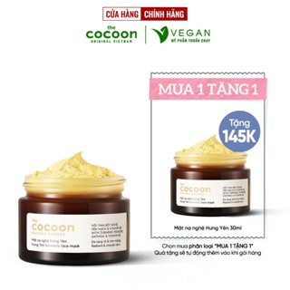Mặt nạ đất sét nghệ Hưng Yên cocoon 30ml đều màu, giảm thâm - VEGAN - mỹ phẩm thuần chay