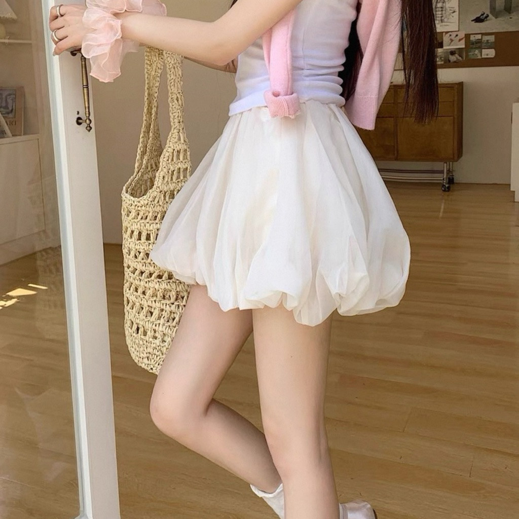 (có big size) CHÂN VÁY BÍ VẢI TƠ PHỒNG CÓ QUẦN TRONG MINISIZE BIGSIZE | BigBuy360 - bigbuy360.vn